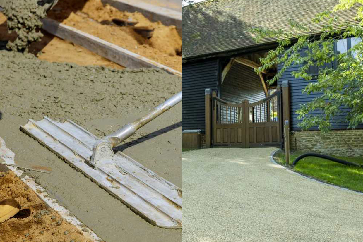 Resin Bound Driveway vs Concrete Driveway Axtell Surfacing